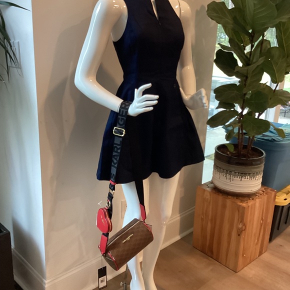 NWT KARL LAGERFELD CROSSBODY BROWN LOGO BAG W RED HEART COIN PURSE - Picture 10 of 13